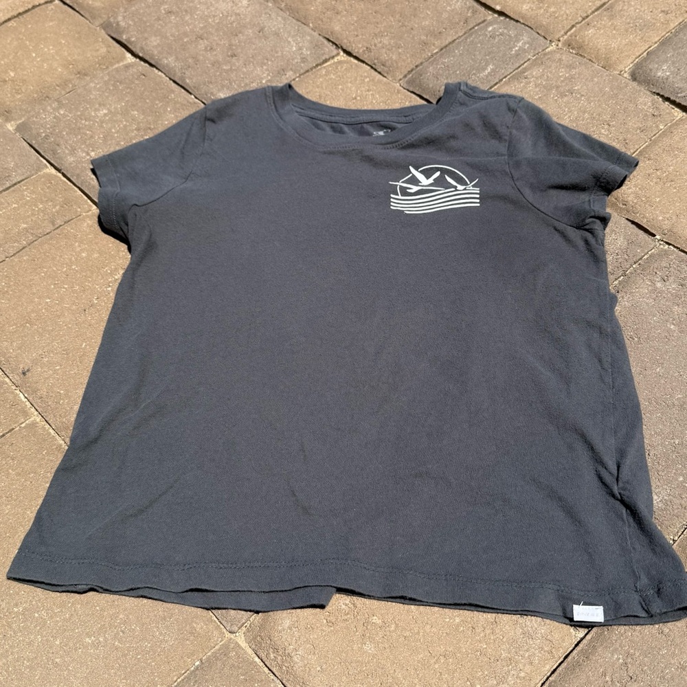 O'Neill Gray Boxy Crop Top Relaxed Fit